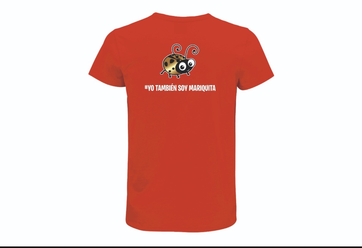 Camiseta roja Mariquita, vista frontal
